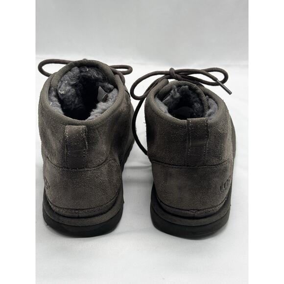 UGG NEUMEL CHARCOAL Grey Women’s Suede Low Chukka Boots Laces Size 6 - Picture 4 of 10